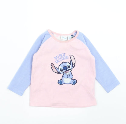 Disney Baby Pink    Pyjama Top Size 18-24 Months  - lilo & stitch