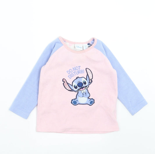 Disney Baby Pink    Pyjama Top Size 18-24 Months  - lilo & stitch