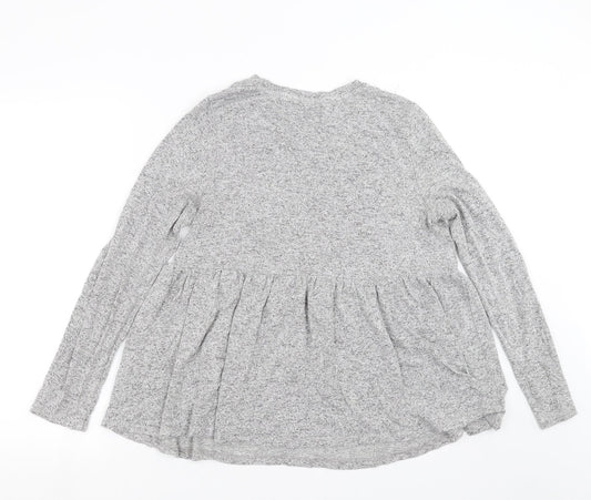 F&F Womens Grey  Knit Pullover Jumper Size 12
