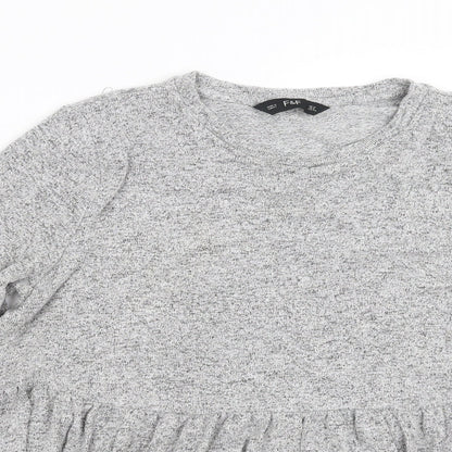 F&F Womens Grey  Knit Pullover Jumper Size 12