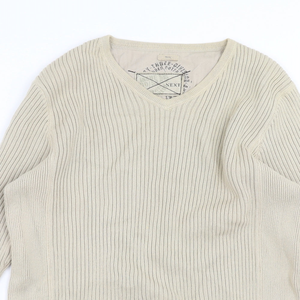 NEXT Mens Beige   Pullover Jumper Size S