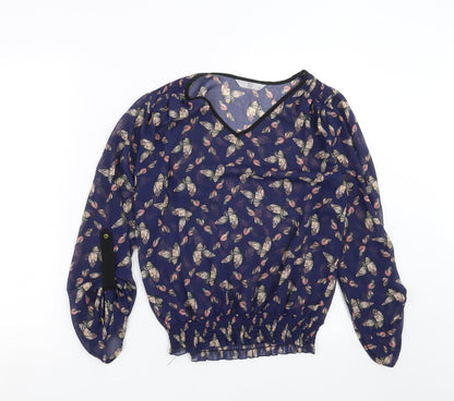 Womens UK Size 10 TU Blue Basic Blouse