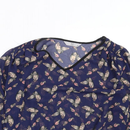 Womens UK Size 10 TU Blue Basic Blouse