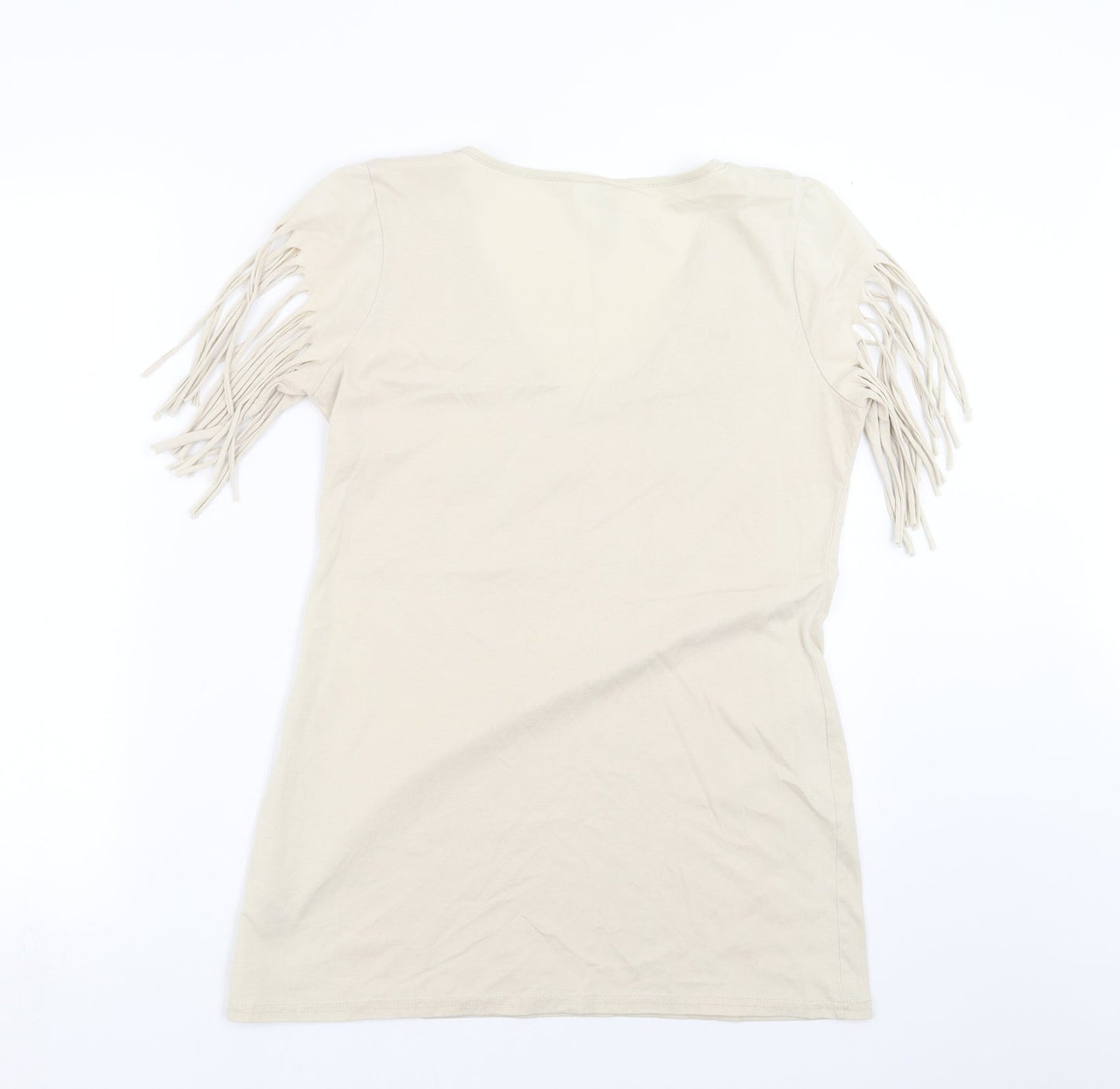 Womens UK Size 16 Evie Beige Basic T-Shirt