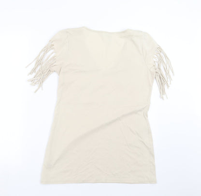 Womens UK Size 16 Evie Beige Basic T-Shirt