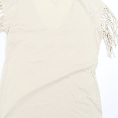 Womens UK Size 16 Evie Beige Basic T-Shirt