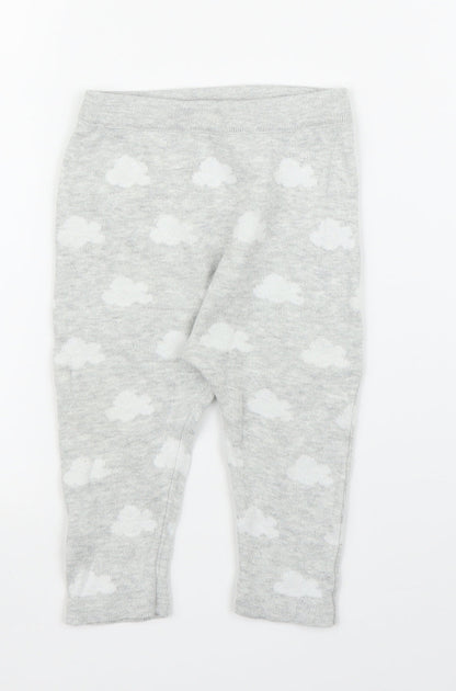 Matalan Baby Grey Solid  Chemise Pyjama Set Size 6-9 Months