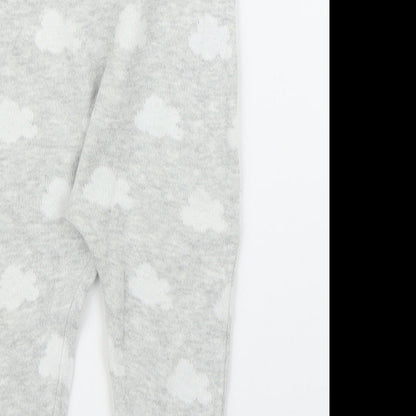 Matalan Baby Grey Solid  Chemise Pyjama Set Size 6-9 Months