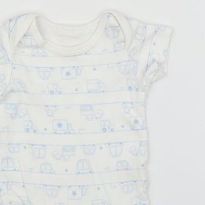TU Baby White   Babygrow One-Piece Size 0-3 Months