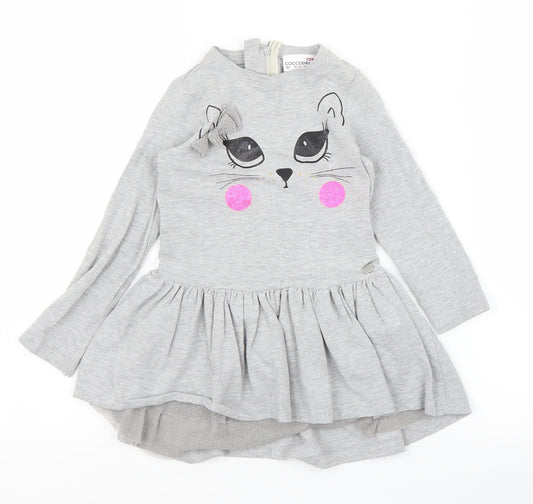 Cocco Drillo Girls Grey   A-Line  Size 2 Years