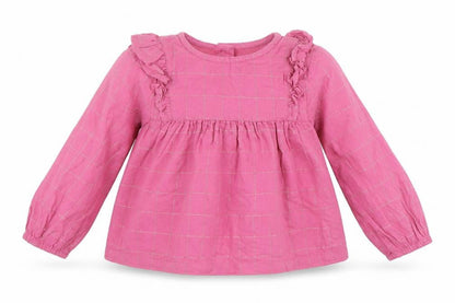 Primark Girls Purple Check  Basic Blouse Size 24 Months