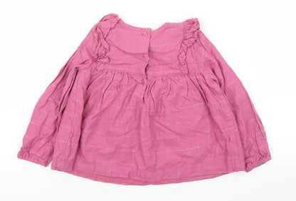 Primark Girls Purple Check  Basic Blouse Size 24 Months