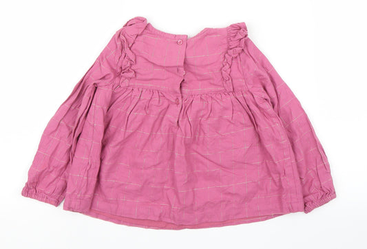 Primark Girls Purple Check  Basic Blouse Size 24 Months