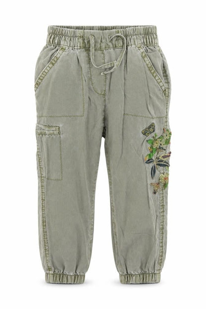 NEXT Girls Green Floral  Cargo Jeans Size 12 Months