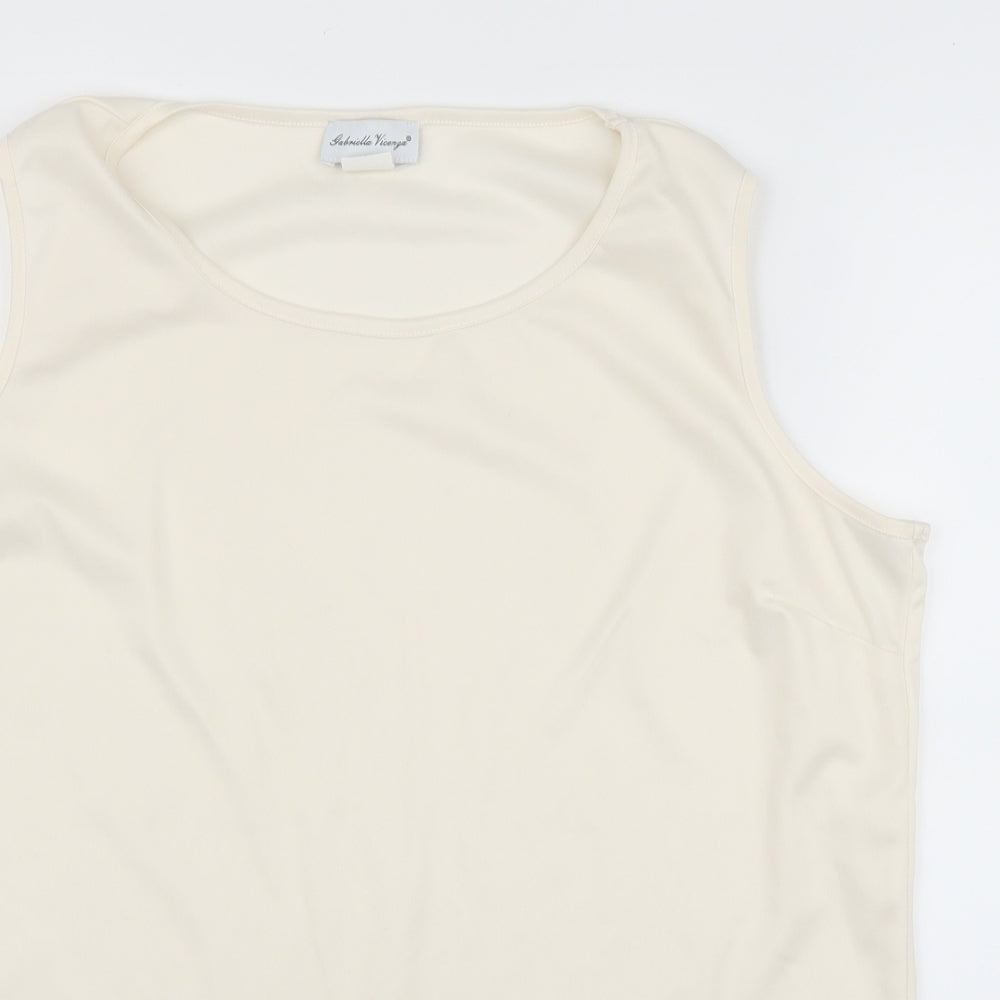 Womens UK Size XL Gabriella Vicenza White Basic Blouse