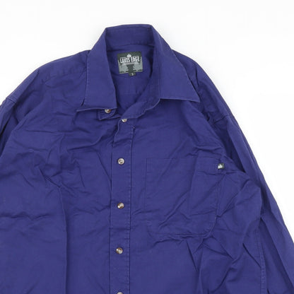 Mens UK Size L Lakes Edge Blue  Button-Up Long Sleeve Casual Shirt