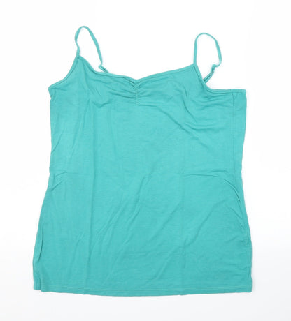 Womens UK Size L M&S Green Camisole Blouse