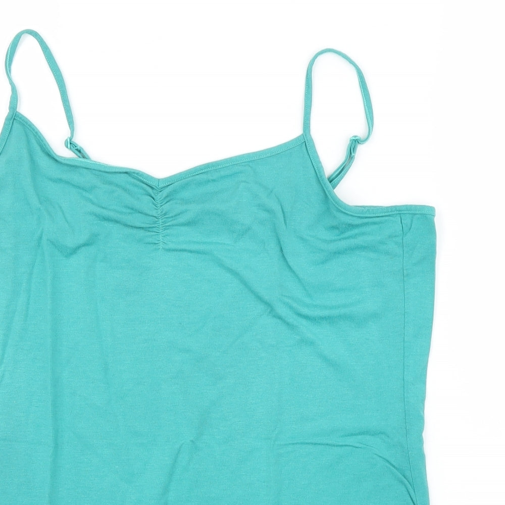 Womens UK Size L M&S Green Camisole Blouse
