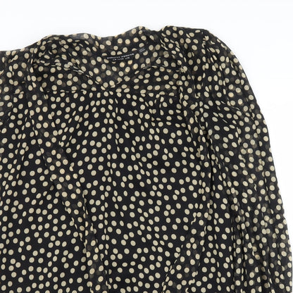 Womens UK Size 10 Dorothy Perkins Black Basic Blouse