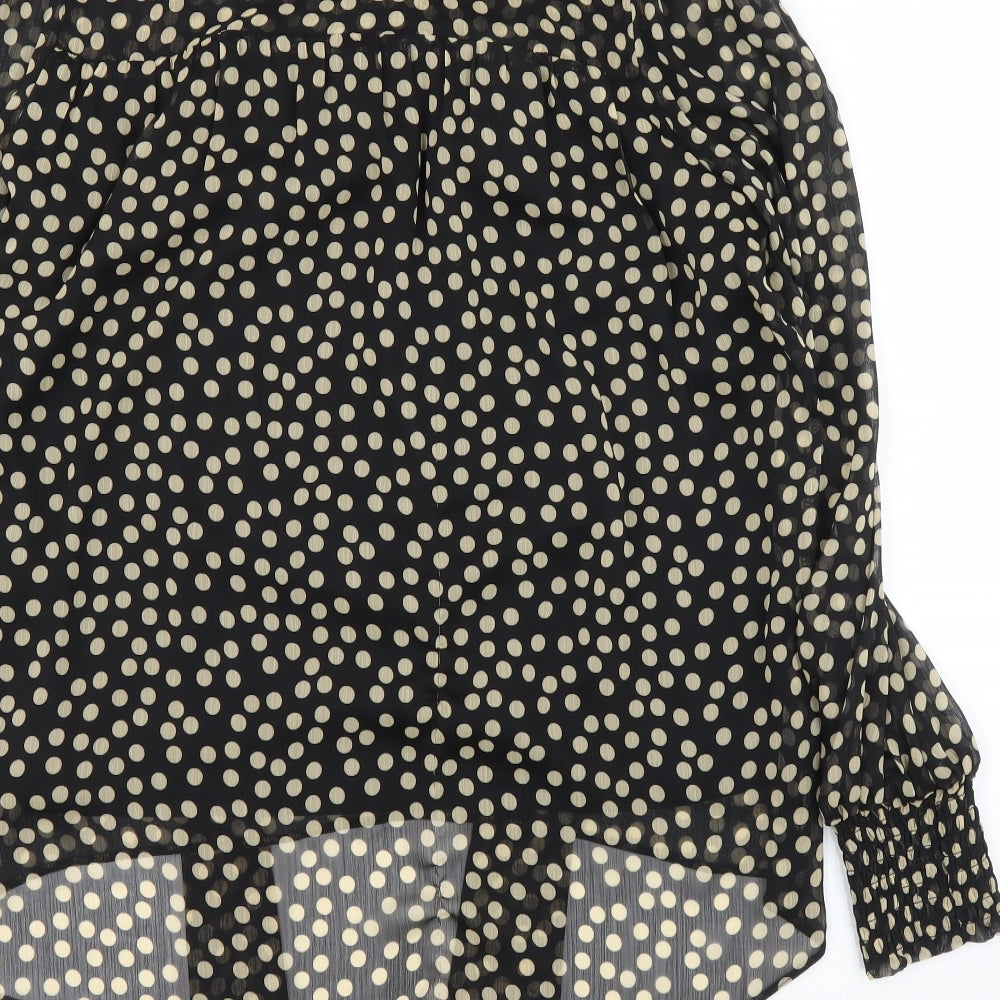 Womens UK Size 10 Dorothy Perkins Black Basic Blouse