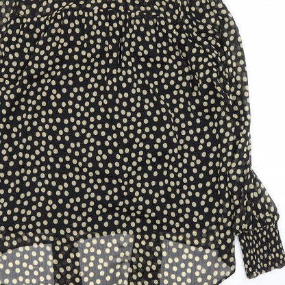 Womens UK Size 10 Dorothy Perkins Black Basic Blouse