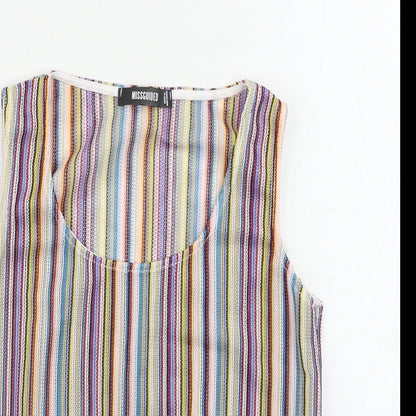 Womens UK Size 8 Missguided Pink Basic T-Shirt