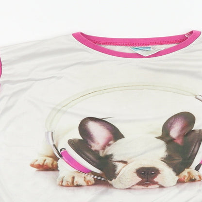 Pajama Factory  Girls White   Top Pyjama Top Size 9-10 Years