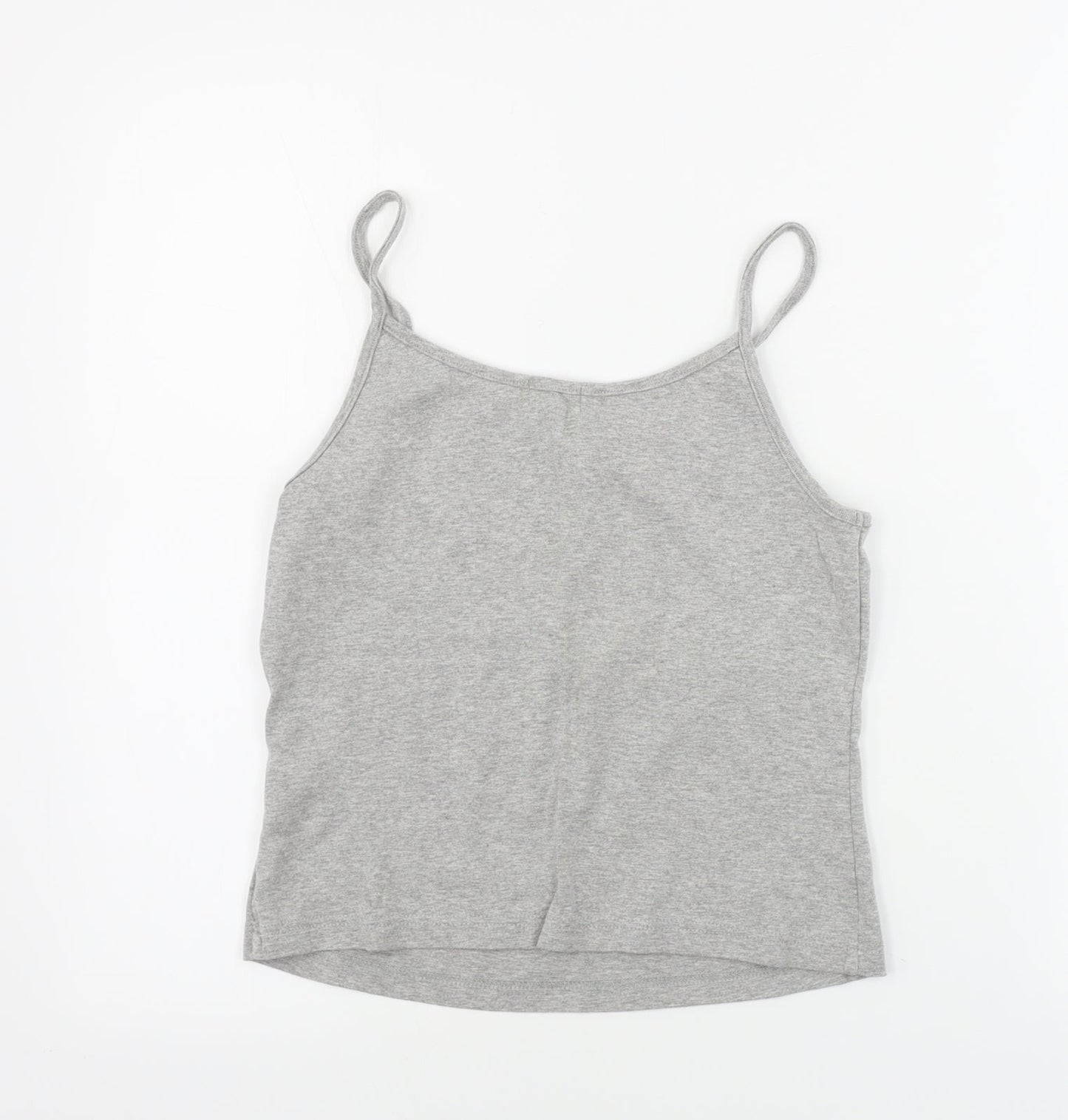 Womens UK Size 12 Look Grey Basic Tank