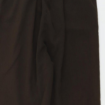 Womens UK Size 16 Preworn Regular Fit  Brown Trousers