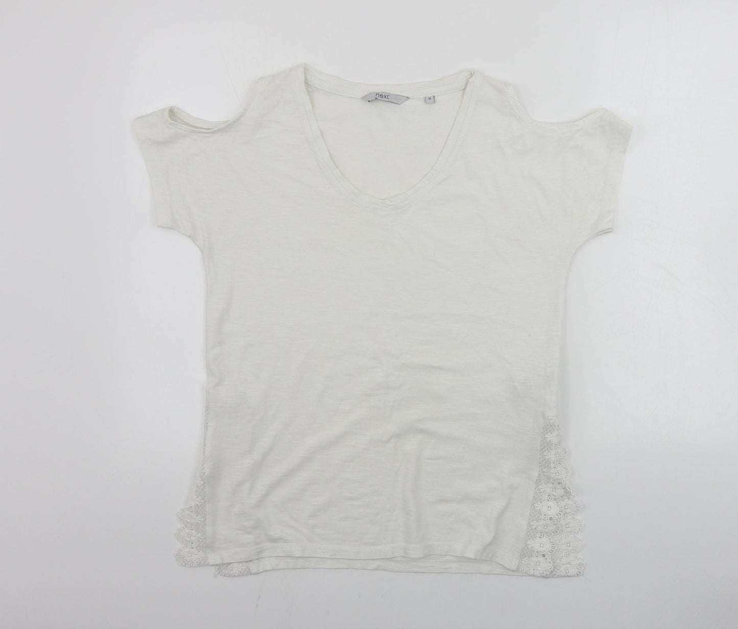Womens UK Size 10 NEXT White Basic T-Shirt