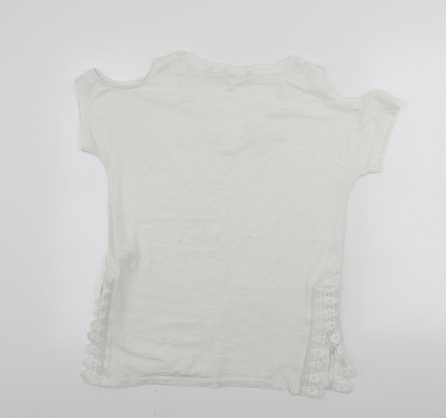 Womens UK Size 10 NEXT White Basic T-Shirt