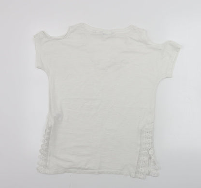 Womens UK Size 10 NEXT White Basic T-Shirt