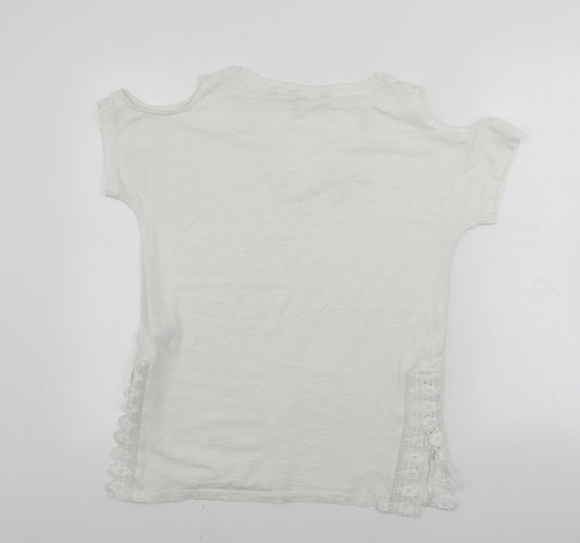 Womens UK Size 10 NEXT White Basic T-Shirt