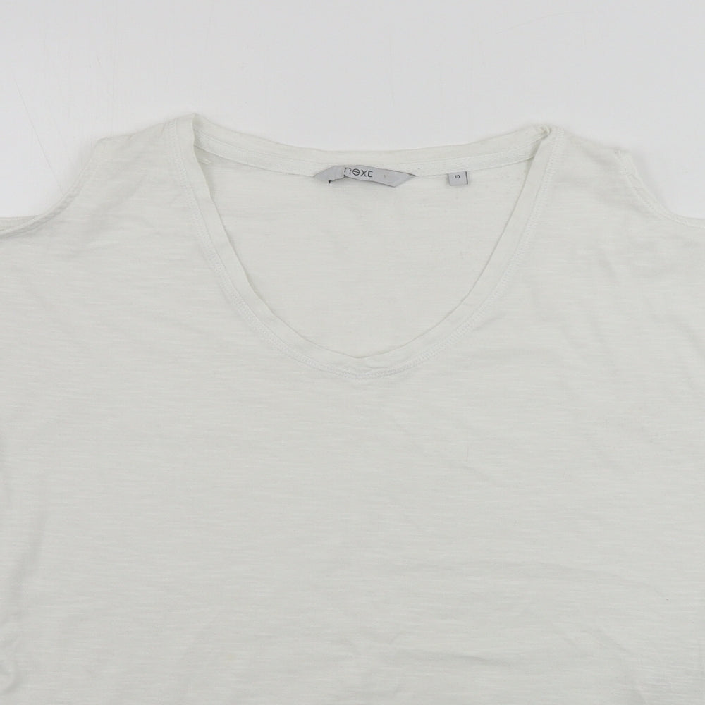 Womens UK Size 10 NEXT White Basic T-Shirt