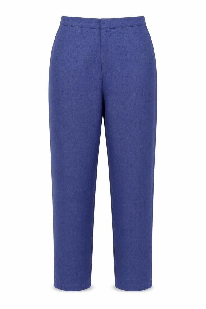 Womens UK Size 12 Preworn Regular Fit  Blue Trousers