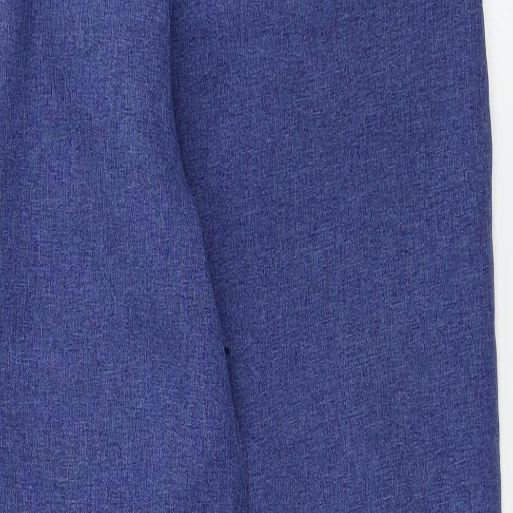 Womens UK Size 12 Preworn Regular Fit  Blue Trousers