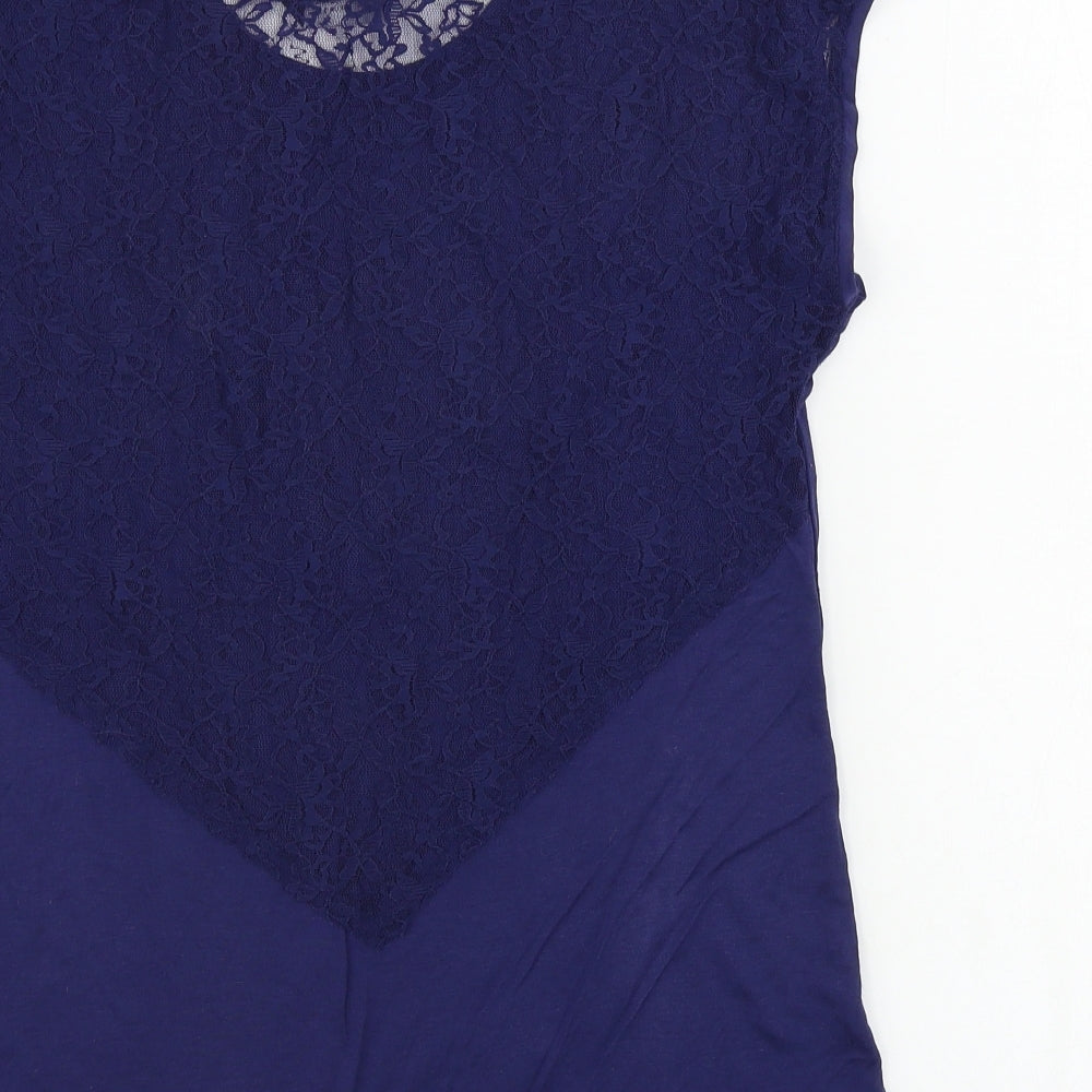 Womens UK Size 10 Dorothy Perkins Blue Basic Tank