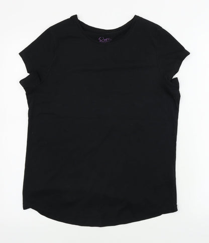 Preworn  Womens Black   Basic T-Shirt Size 8