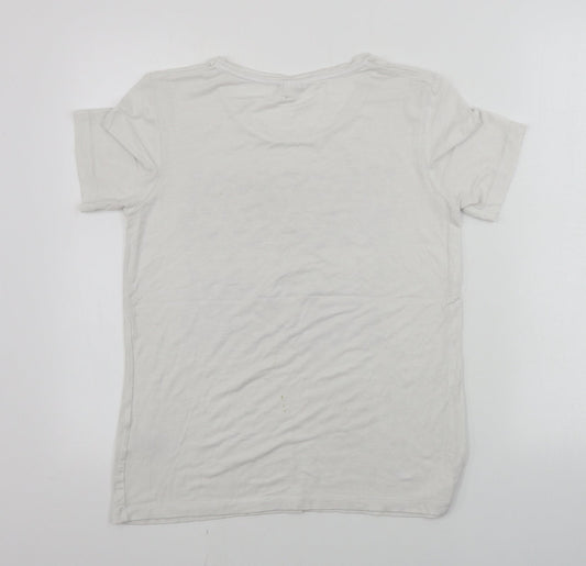 Womens UK Size 10 Damart White Basic T-Shirt