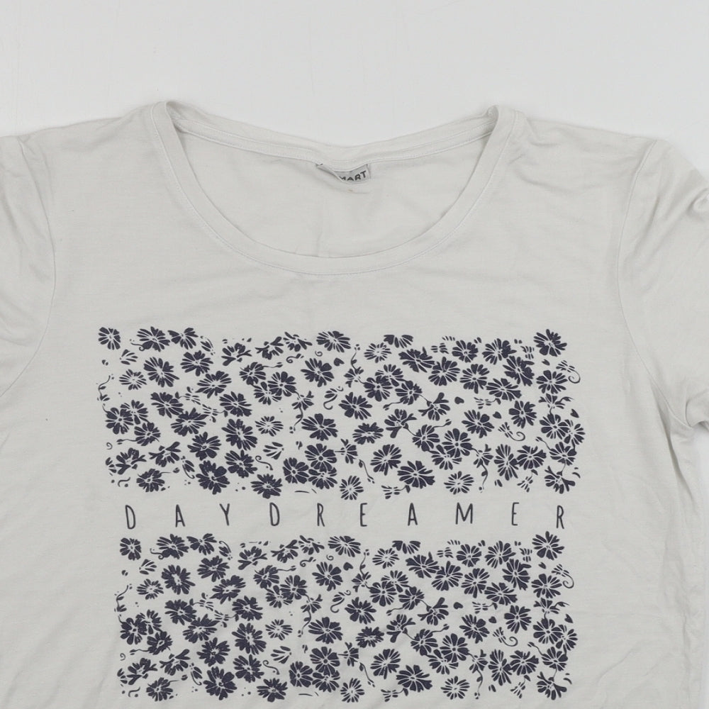 Womens UK Size 10 Damart White Basic T-Shirt