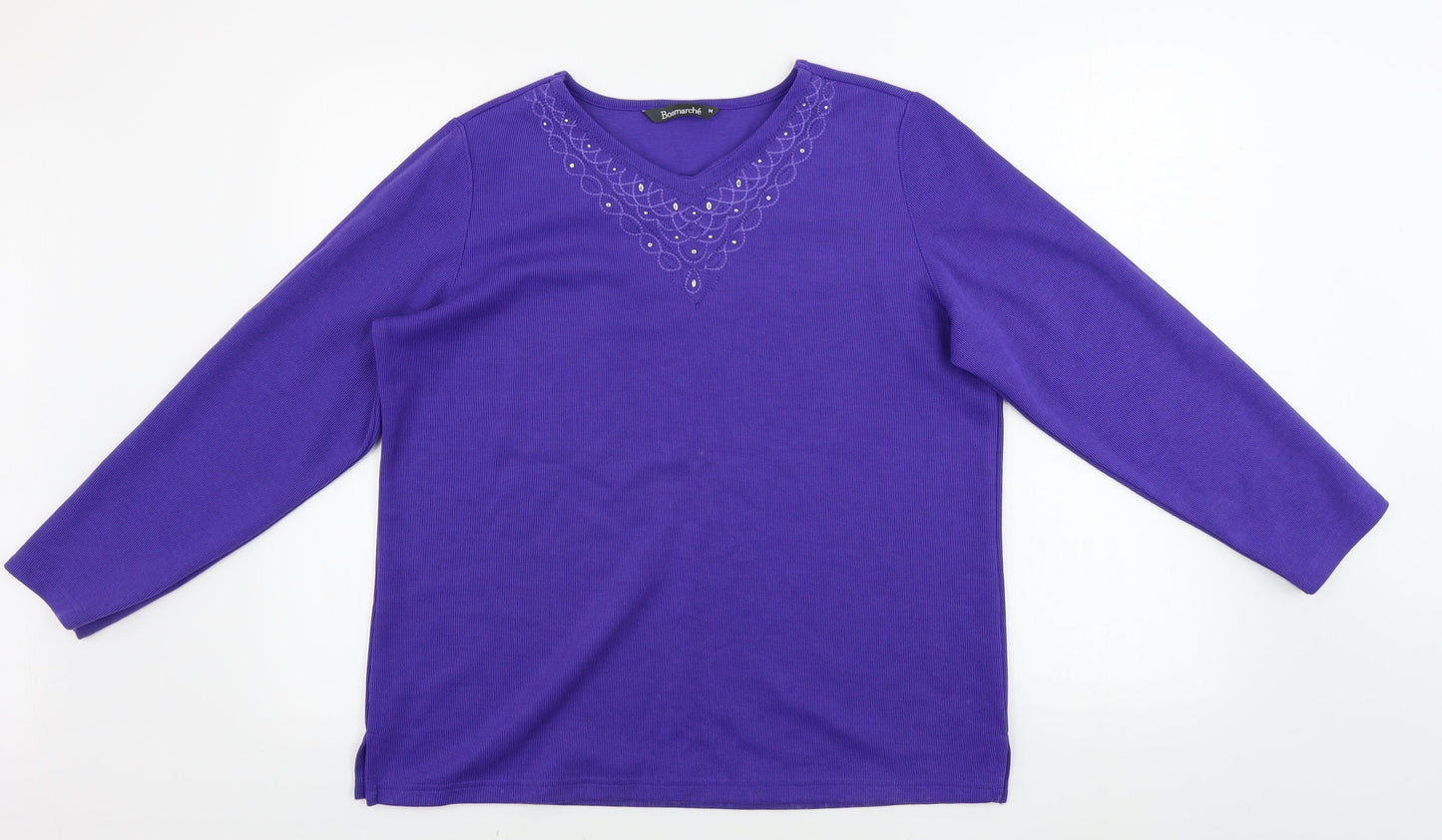 Womens UK Size M Bonmarché Purple Pullover Jumper