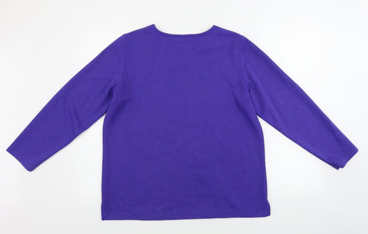 Womens UK Size M Bonmarché Purple Pullover Jumper