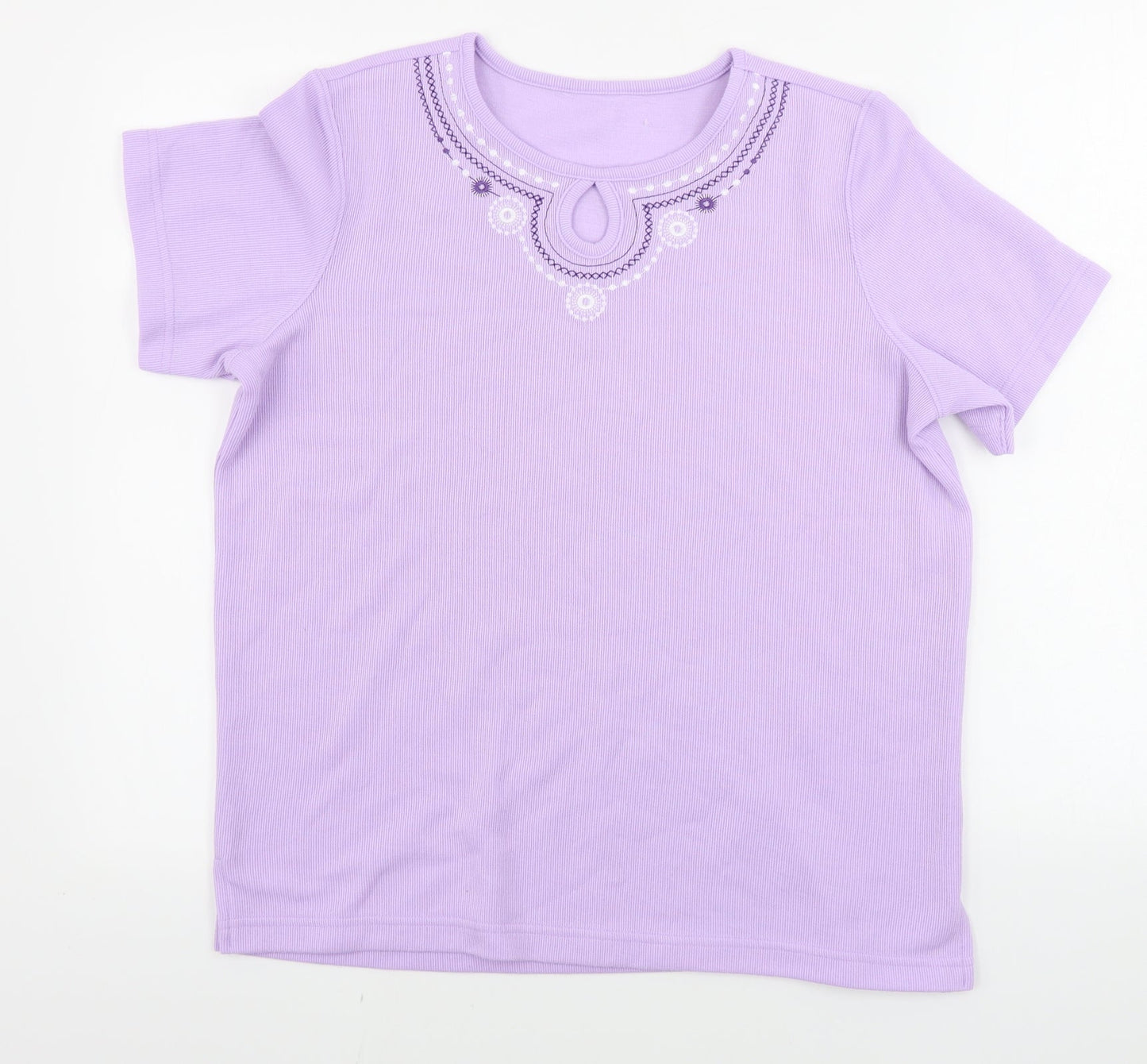 Womens UK Size S bm Pink Basic T-Shirt