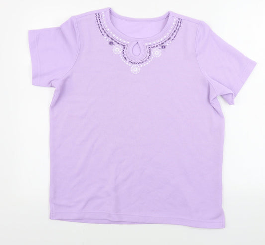 Womens UK Size S bm Pink Basic T-Shirt