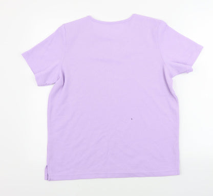 Womens UK Size S bm Pink Basic T-Shirt