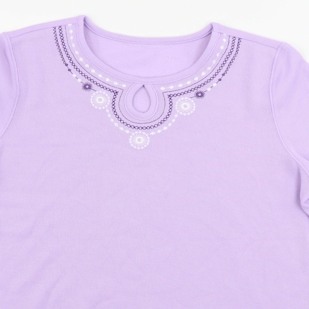 Womens UK Size S bm Pink Basic T-Shirt