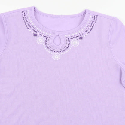 Womens UK Size S bm Pink Basic T-Shirt