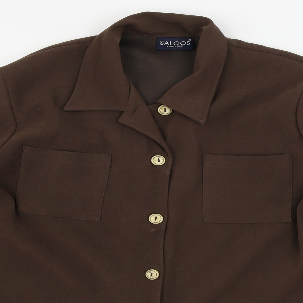 Womens UK Size 14 SALOOS Brown Jacket