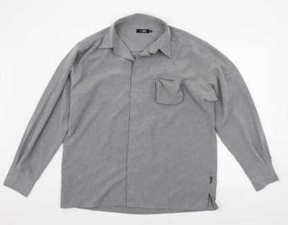 Mens UK Size XL Peter Werth Grey  Button-Up Long Sleeve Casual Shirt