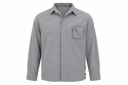 Mens UK Size XL Peter Werth Grey  Button-Up Long Sleeve Casual Shirt